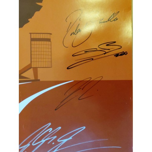 116 - Monza Grand Prix 2003 - Signed PosterSigned by:Michael SchumacherRubens Barrichello Jenson Button. D... 