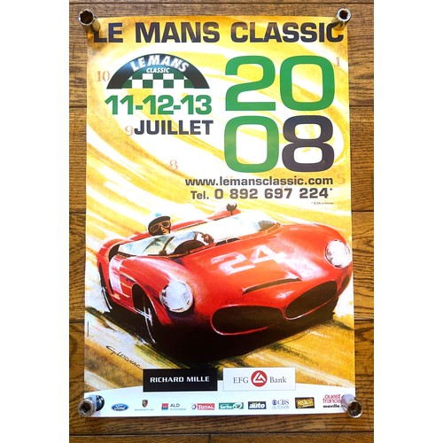 102 - Ten Motor Racing PostersMedium sized items, From Le Mans, Le Mans Classic. Up to 70 x 50cm wide.... 