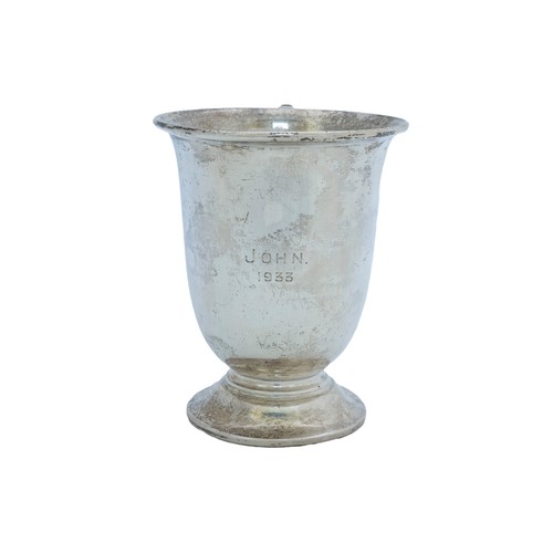 2 - A SILVER TANKARD BIRMINGHAM 1933with an Arts & Crafts style handlemark of Alexander Clark & ... 