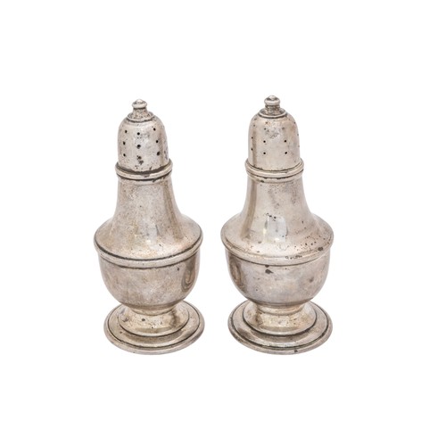 65 - A SILVER OCTAGONAL CASTERBirmingham, 1914, Robert Pringle and Sons, another silver caster, Sheffield... 