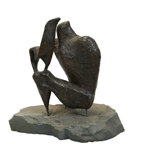 RICHARD BENTLEY CLAUGHTON (1917-1997) 'MAN WITH EAGLE' MAQUETTE (CIRCA 1966)
