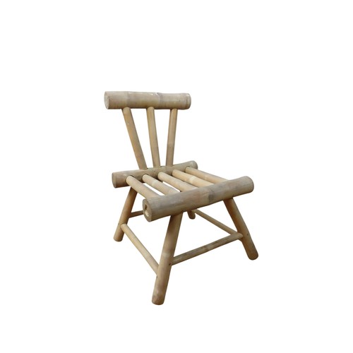 47 - BAMBOO CHAIR AND CUSHIONSturdy, rustic chair 77cm high x 50cm x 54cm deep