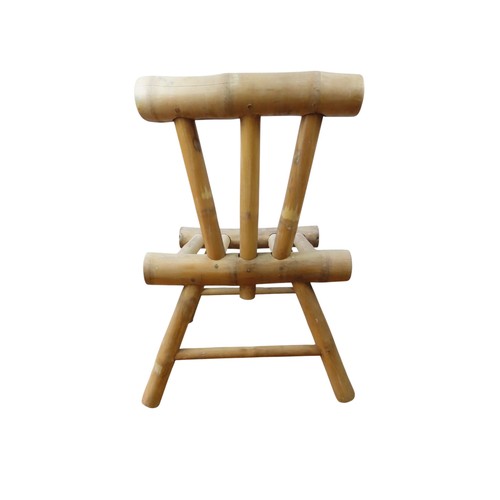 47 - BAMBOO CHAIR AND CUSHIONSturdy, rustic chair 77cm high x 50cm x 54cm deep
