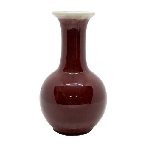 13 - A CHINESE FLAMBE-GLAZED DOUBLE GOURD VASE20TH CENTURY SEAL MARK 'MADE IN JINGDEZHEN'19cm high; toget... 