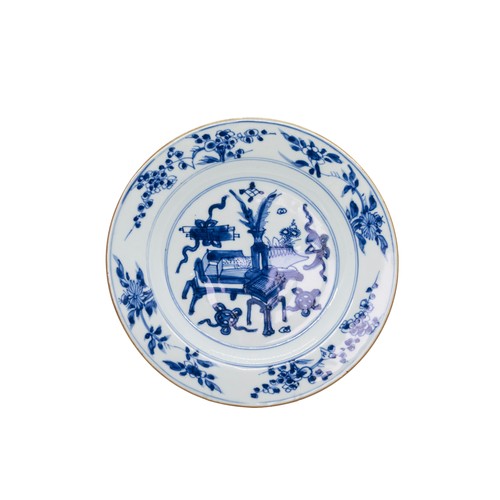 47 - A GROUP OF CHINESE BLUE AND WHITE PLATESQING DYNASTY, 18TH CENTURY20cm diameter, 26cm diameter (9)PR... 
