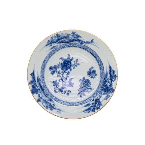 47 - A GROUP OF CHINESE BLUE AND WHITE PLATESQING DYNASTY, 18TH CENTURY20cm diameter, 26cm diameter (9)PR... 