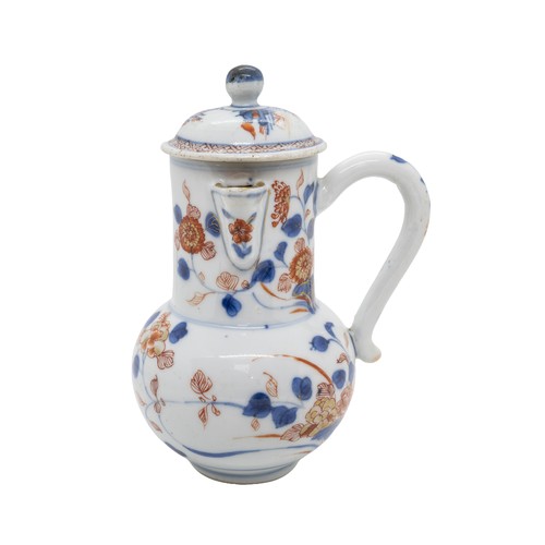 148 - A CHINESE IMARI COVERED CHOCOLATE POTKANGXI PERIOD16cm highPROVENANCE: From the H & J Rendall Co... 