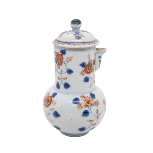 148 - A CHINESE IMARI COVERED CHOCOLATE POTKANGXI PERIOD16cm highPROVENANCE: From the H & J Rendall Co... 