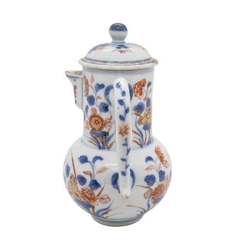 148 - A CHINESE IMARI COVERED CHOCOLATE POTKANGXI PERIOD16cm highPROVENANCE: From the H & J Rendall Co... 