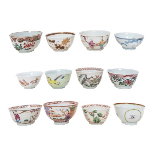 160 - A LARGE GROUP OF CHINESE TEA BOWLSQING DYNASTY, 18TH CENTURYMostly Famille Rose (36)PROVENANCE: From... 