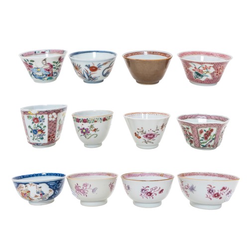 160 - A LARGE GROUP OF CHINESE TEA BOWLSQING DYNASTY, 18TH CENTURYMostly Famille Rose (36)PROVENANCE: From... 