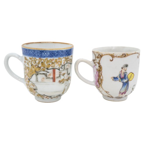 162 - A CHINESE EXPORT PORCELAIN CUP AND SIDE PLATEQIANLONG PERIODsaucer, 15.5cm diameter; together with A... 