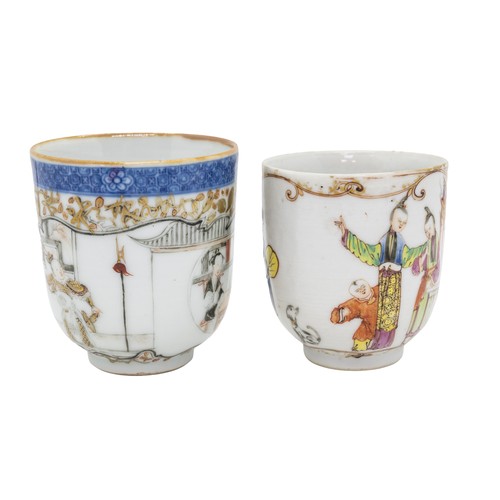 162 - A CHINESE EXPORT PORCELAIN CUP AND SIDE PLATEQIANLONG PERIODsaucer, 15.5cm diameter; together with A... 