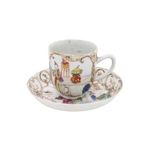 162 - A CHINESE EXPORT PORCELAIN CUP AND SIDE PLATEQIANLONG PERIODsaucer, 15.5cm diameter; together with A... 