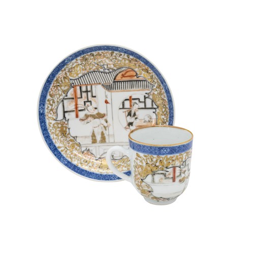 162 - A CHINESE EXPORT PORCELAIN CUP AND SIDE PLATEQIANLONG PERIODsaucer, 15.5cm diameter; together with A... 