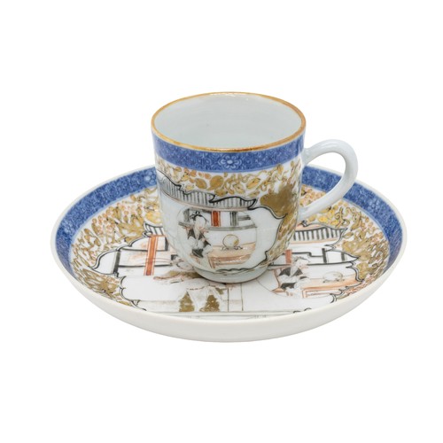 162 - A CHINESE EXPORT PORCELAIN CUP AND SIDE PLATEQIANLONG PERIODsaucer, 15.5cm diameter; together with A... 
