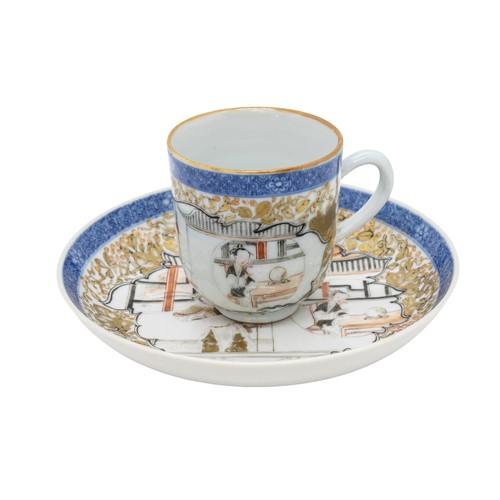 162 - A CHINESE EXPORT PORCELAIN CUP AND SIDE PLATEQIANLONG PERIODsaucer, 15.5cm diameter; together with A... 