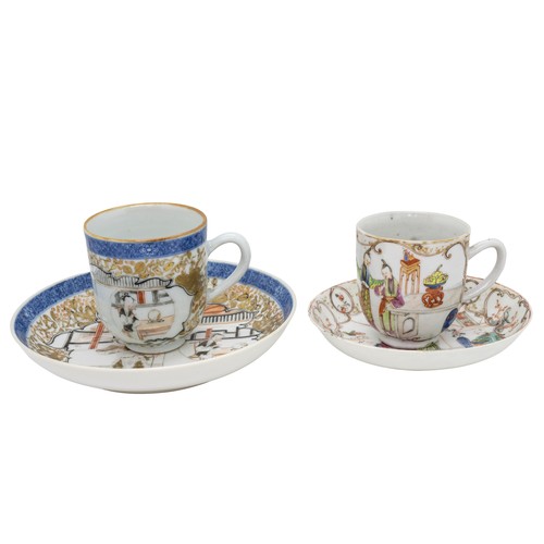 162 - A CHINESE EXPORT PORCELAIN CUP AND SIDE PLATEQIANLONG PERIODsaucer, 15.5cm diameter; together with A... 