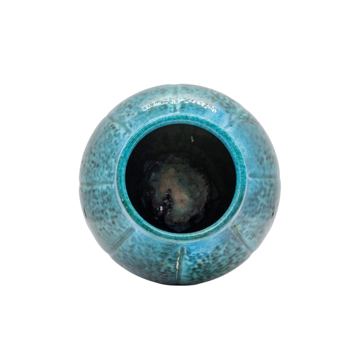 34 - A CHINESE TURQUOISE GLAZED OVOID VASE20TH CENTURY30cm highPROVENANCE: From the H & J Rendall Col... 