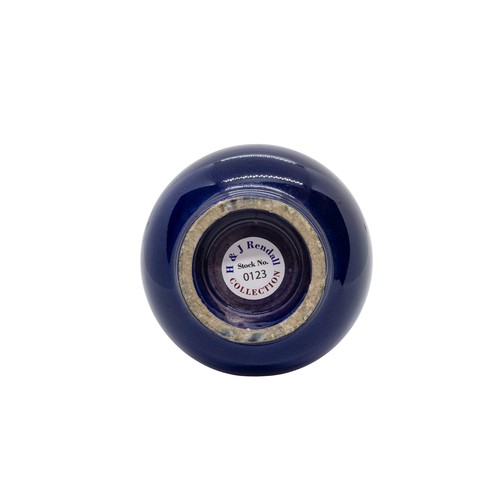39 - A BLUE-GLAZED BOTTLE VASEQING DYNASTY, 18TH CENTURY19cm highPROVENANCE: From the H & J Rendall C... 