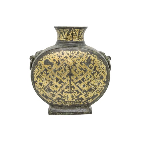 6 - AN INSCRIBED WARRING STATES-STYLE ARCHAISTIC BRONZE VESSEL20TH CENTURY25cm highPROVENANCE: From the ... 