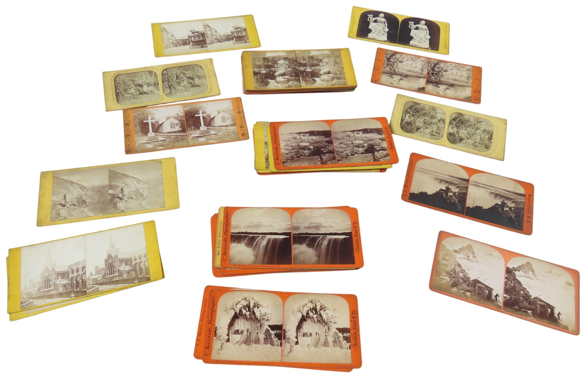 STEREOSCOPE CARDS; approximately 80 19th century/early 20th century ...