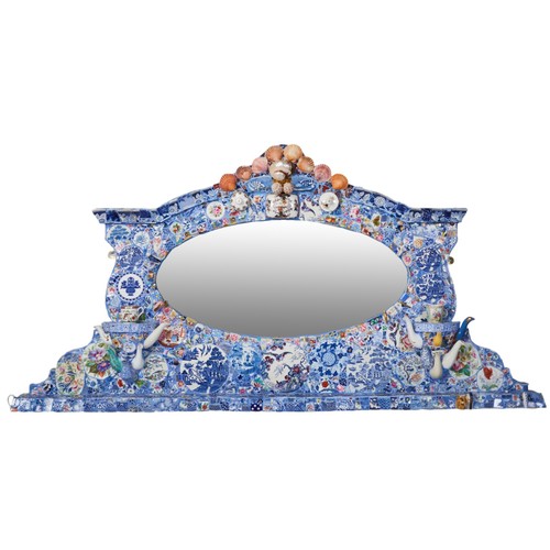 A CANDACE BAHOUTH MOSAIC OVERMANTEL