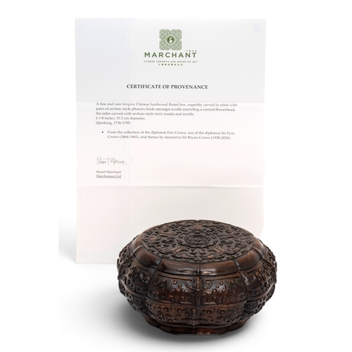 中国清時代 唐木如意 756g 東キ8-0307☆2F トヒウヒ A FINE AND RARE HONGMU CHINESE HARDWOOD FLUTED BOXQIANLONG, 1736