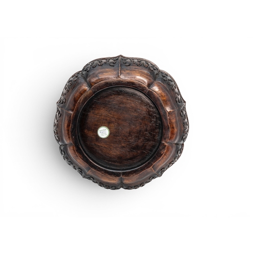 A FINE AND RARE HONGMU CHINESE HARDWOOD FLUTED BOXQIANLONG, 1736