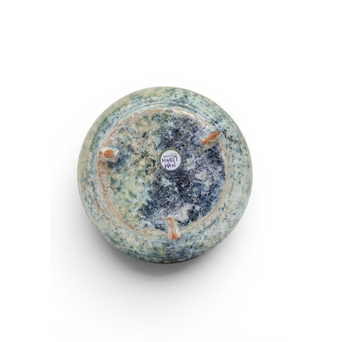 29 - A FINE CHINESE GREEN AND AMBER-GLAZED SMALL POTTERY JARHAN DYNASTY (206 BCE TO 220 CE)汉 绿釉陶罐of archa... 
