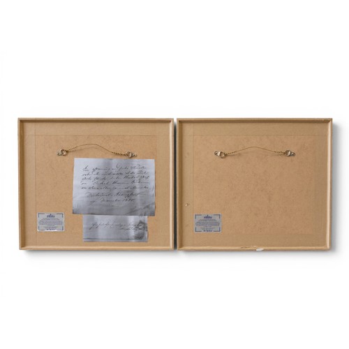 11 - A VERY FINE PAIR OF CHINESE GOUACHE AND WATERCOLOUR PAINTINGS ON PAPERCIRCA 1856清 珠江地区人物风景水粉画约1856年h... 