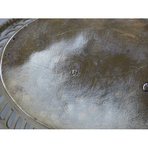 16 - TWO DUTCH SILVER SWEETMEAT BASKETSboth of oval form with pierced lattice sides, the larger with lion... 