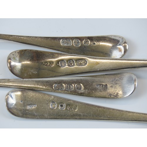 59 - A MIXED GROUP OF GEORGE III AND VICTORIAN SILVER TEASPOONS AND SALT SPOONSthe lot includes an elegan... 