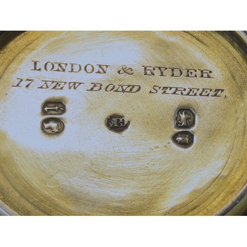 30 - A MID VICTORIAN SILVER AND GILT CREAMERLONDON 1864compressed globular form with beaded edge and flut... 