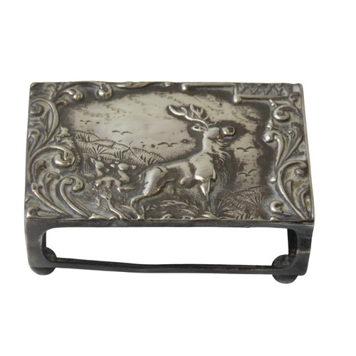 32 - A MIXED GROUP OF SEVEN VINTAGE SILVER REPOUSSE DECORATED MATCHBOX HOLDERSEARLY 20TH CENTURYall beari... 