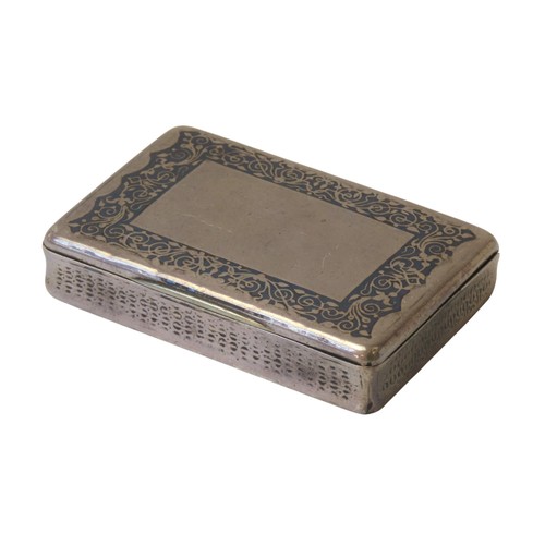 48 - TWO 19TH CENTURY SILVER SNUFF BOXESone chased scroll foliate decorated box with reeded edges by Davi... 