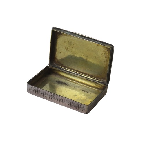 48 - TWO 19TH CENTURY SILVER SNUFF BOXESone chased scroll foliate decorated box with reeded edges by Davi... 