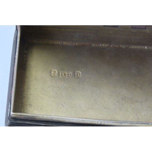 48 - TWO 19TH CENTURY SILVER SNUFF BOXESone chased scroll foliate decorated box with reeded edges by Davi... 