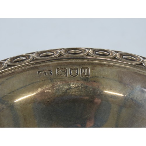 7 - AN EDWARDIAN SILVER SWEETMEAT DISH LONDON 1902with reeded rim(4.5 cm high x 10.6 cm diam, 72.5 grams... 