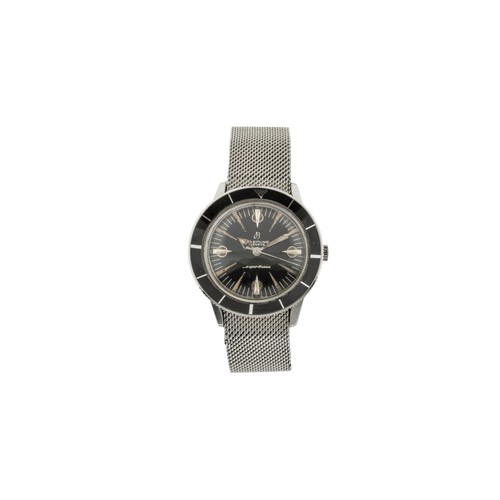 249 - BREITLING: A STEEL SUPER OCEAN WRISTWATCH, Ref 1004; black dial signed Breitling, Geneve, Super Ocea... 