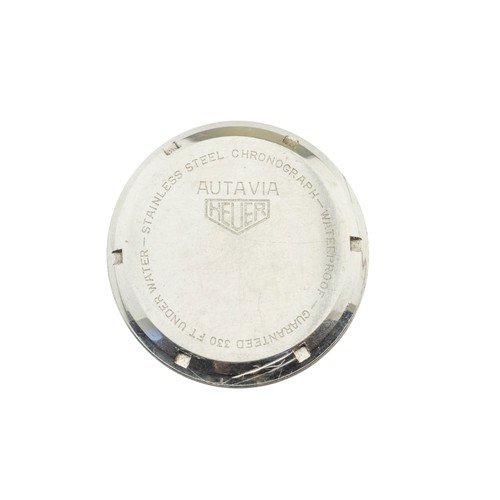 257 - HEUER: A STEEL AUTAVIA CHRONOGRAPH WRISTWATCH, Ref: 2446H 'THE RINDT'; Serial No. 89431, reverse pan... 