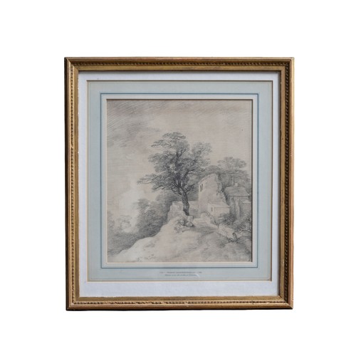 322 - THOMAS GAINSBOROUGH (BRITISH, 1727-1788)'SCENE NEAR THE ROCKS', COLERNEblack chalk and pencil on pap... 