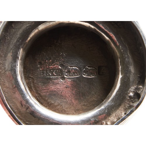 41 - A SMALL JUG, CALCUTTA C.1830 The body half fluted below a floral embossed band. Made by Hamilton &am... 