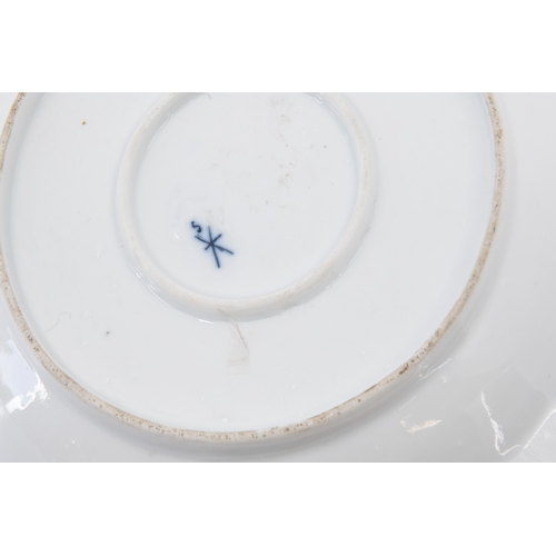 42 - SITZENDORF CABINET PLATE in the the style of Chelsea decorated with an insect border and a fine faux... 