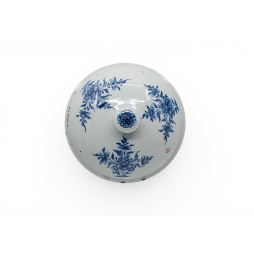 10 - A CHINESE BLUE AND WHITE TUREEN AND COVERQING DYNASTY, 18TH CENTURYthe sides decorated in tones of u... 