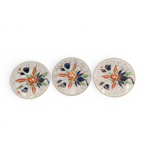 18 - A COALPORT IMARI PATTERN PART DESSERT SERVICE comprising an oval comport, side dishes and plates and... 