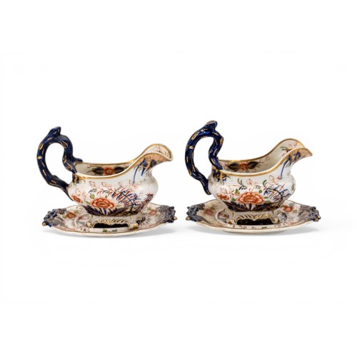 27 - A DAVENPORT 'IMARI' DINNER SERVICE comprising a large tureen and stand, two other tureens, an open s... 