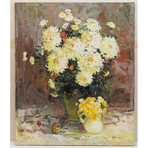 292 - Tatiana Rusakova (Kiev b. 1952), Flowers, oil on canvas, signed, inscribed and dated verso, 2005, un... 