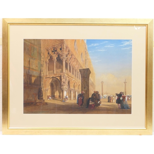 294 - Charles Vacher (1818-1883), Piazza San Marco, Venice,  watercolour and gouache, signed and dated 184... 