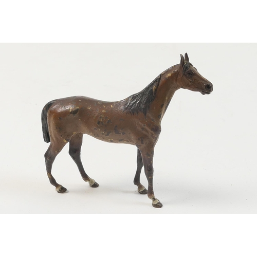 459 - Austrian cold painted bronze figure of a thoroughbred stallion, circa 1900, 10cm